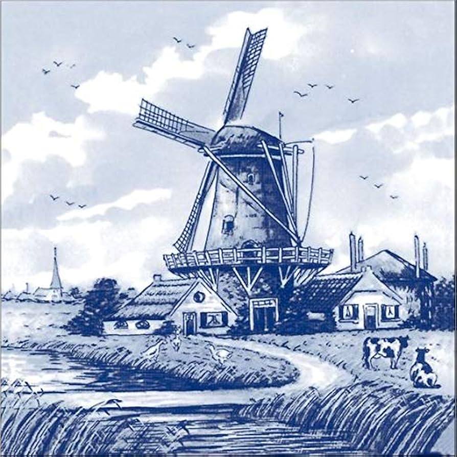 Amazon.com: Ceramic Tile Blue Delft Retro Azulejo Vintage